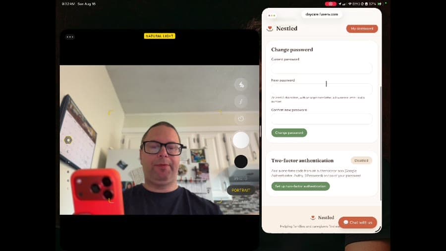 Web application and phone interaction working side by side